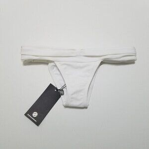 NWT Vix Paula Hermanny Swim Bikini Bottom White Size S